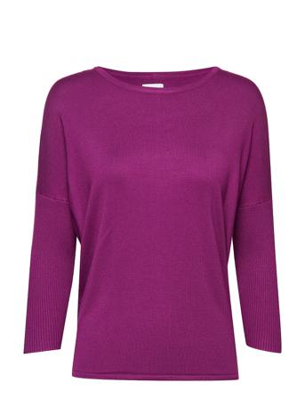 A2561, Milasz R-Neck Pullover Pullover Striktrøje Lilla Saint Tropez