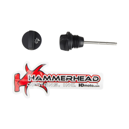 Aftapbout + Oliepeilstok Hammerhead Zwart - Honda CRF 450RX 2017-2024
