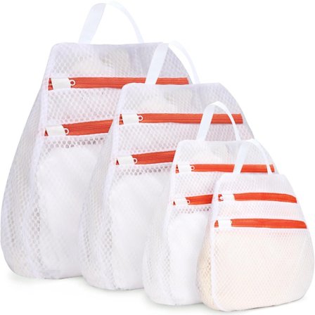 4-delt vaskenet til sart vasketøj: bluse, sko, undertøj, sokker i 4 størrelser