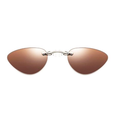 Cat Eye Nose Clip Sunglasses Retro Metal Sunglasses O