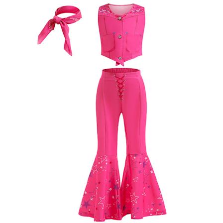 Pige Barbie Kostume Film Cosplay Outfit Halloween Klæd Ud Z 140cm