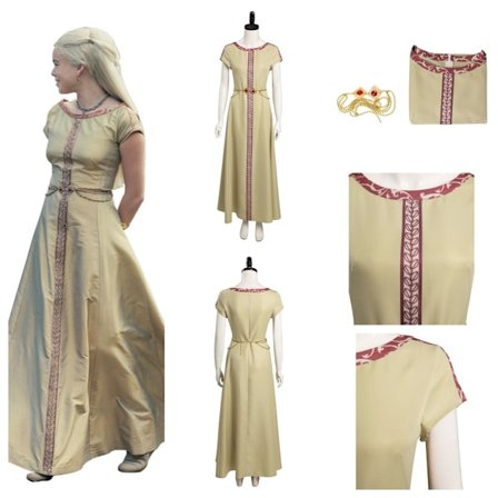 House of the Dragon: Prinsesse Rhaenyra Targaryen (Ung) Cosplay Kostume