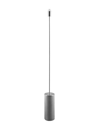 Globen Lighting Floor Lamp Rib Brushed Brass - Silver - H129CM