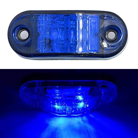 2 stk. LED Side Marker Lys Advarselsbaglygte BLÅ