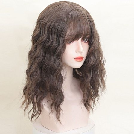 Kvinnelig ekte hår parykk hårtilbehør Halloween krøller