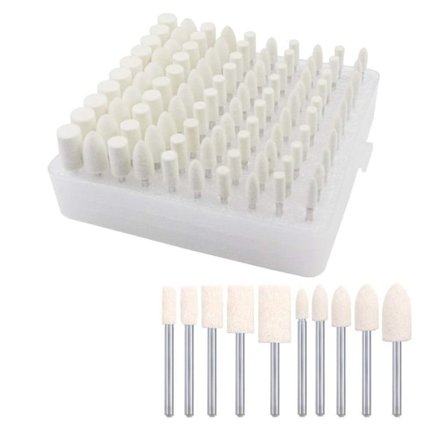 Multifunktionella polerbitar av ullfilt Dornmonterade