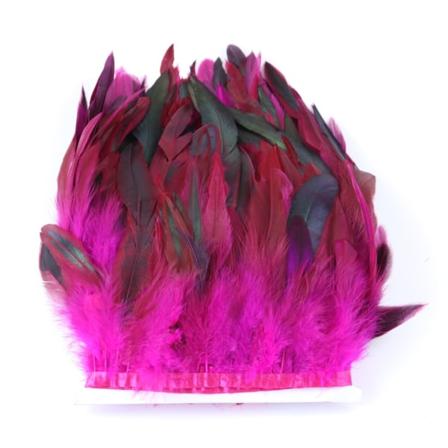 1 metri värjätty luonnollinen kanan höyhen Hapsu 15-20 cm leveä kukon höyhenet askarteluihin Vaatteet tee-se-itse-ompeleet koristeet Rose red