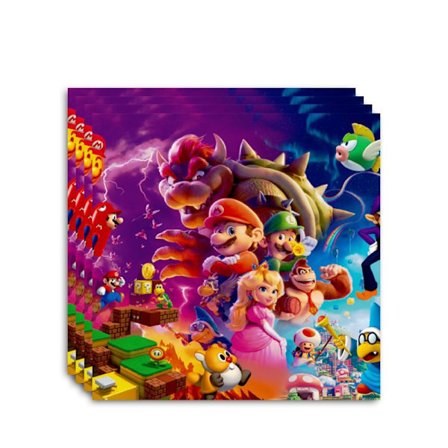 20 st Super Mario Filmen Servetter Kalas Tillbehör Födelsedagsdekorationer