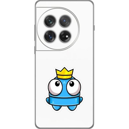 Kompatibel Mobilcover til OnePlus OnePlus 12 Blå tegnet figur med krone og store øjne i legende kongelig stil