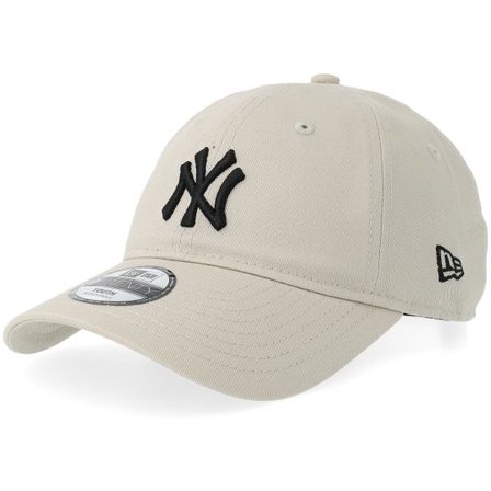 New Era - MLB Beige unconstructed Keps - Kids New York Yankees League Essential 9TWENTY Stone/Black Dad Cap @ Hatstore