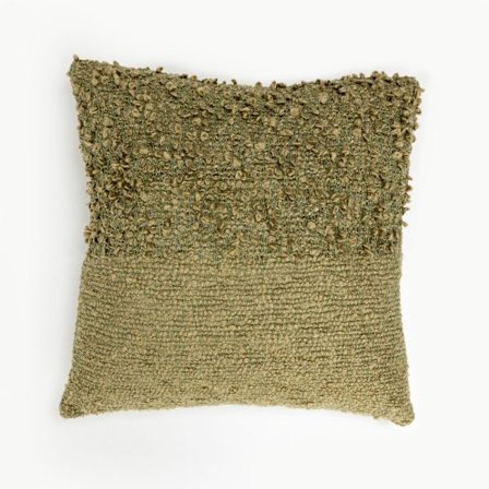 Olivengrøn polyesterpude 45x45cm