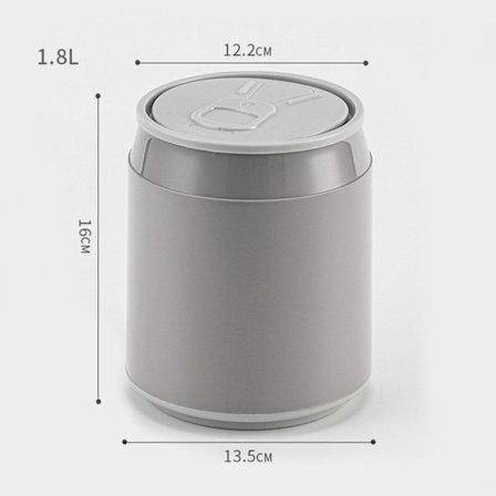 Skrivebord Dust Bin Mini Desktop Bin GRÅ