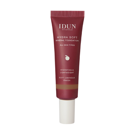 IDUN Minerals Hydra Soft Mineral Foundation, Hilda, Medium/mørk, 30 ml