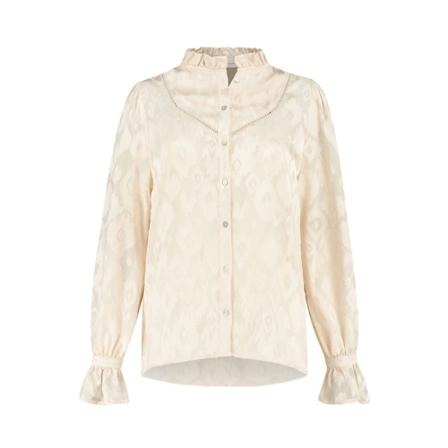 Pom Amsterdam - Blouse - Crafts Ecru , Beige , Dames , Maat: XS