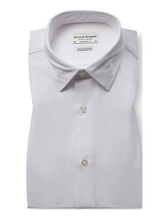 Bs Nava Performance Fit Shirt White Bruun & Stengade