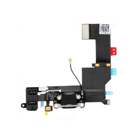 Iphone 5s Flexkabel - Laddkontakt Och Hörlurskontakt Svart Black
