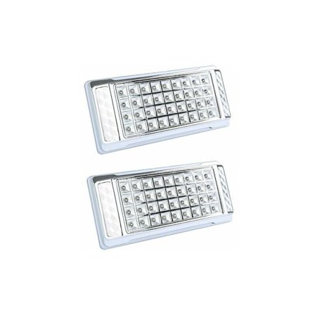 2 st 36 LED inomhus taklampor discokula 12V rektangulär takhuvud inre belysning läslampa LYLM