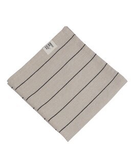 Servett randig Lucas Svart - Jul - Fondaco