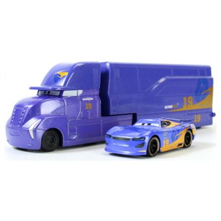 Autot 2 3 Elokuva Mcqueen & Kuningas & Chick Hicks & Mack Kuorma-auto Setä Diecast Ajoneuvo Lelut [LGL] Blue