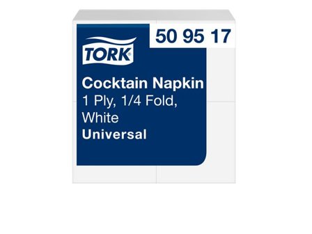 TORK Servett Cocktail 1-lags vit 500/fp - Lyreco - Kök och servering - Servetter och dukar - Servett - 1-lagers