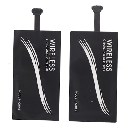 2 st Universal Typ-C Trådlös Laddare Adapter Mobiltelefon Klistermärke Laddningsmottagare