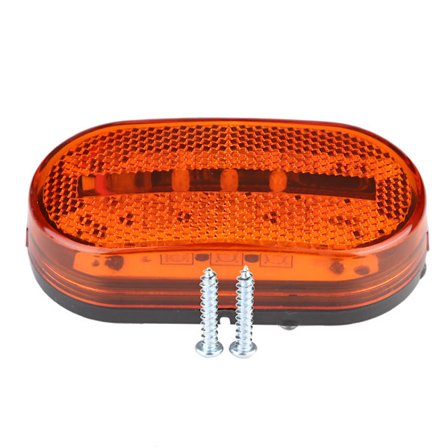 12V 10 LED Baklykta Sidomarkörlampa med Reflexlins för Bil Lastbil Trailer Gul