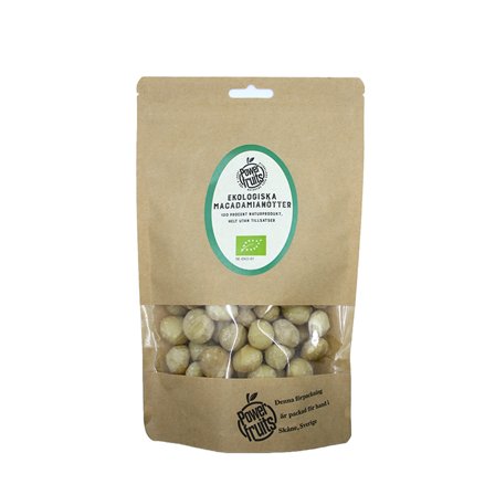 Powerfruits Ekologiska Naturella Macadamianötter 500 g