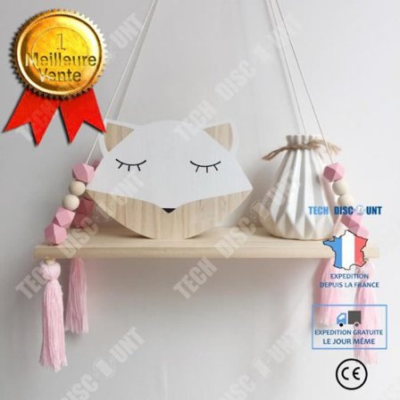 TD Nordic Wall Display Hänghylla Svängrep Flytande hyllor Heminredning, Dekorativ hängande vägghylla (röd)