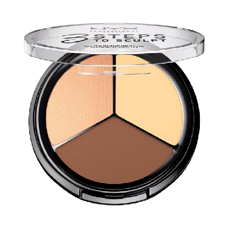 NYX Professional Makeup 3 SstepsTo Scuplpt Highlighter Dam Flerfärgad 15 G