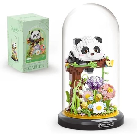 Uggla Blomsterbuket Byggesæt til Voksne, Dyr Blomster Planter Dekor med Støvdæksel, Fødselsdagsgave Byggelegetøj til Drenge Piger, 1123 PCS Mini