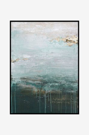 Malerifabrikken - Originalt maleri Gradient Grace , med ramme - Blå - Billeder - 90X120 - Fra Homeroom