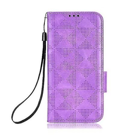 Magnetiskt läderfodral kompatibel med Samsung Galaxy Z Fold 4 med kortfack, pennhållare och rem