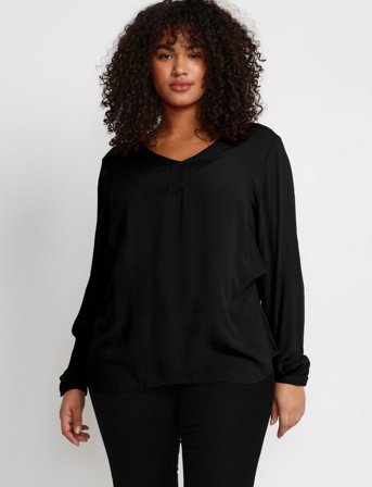 Kaffe Curve Kcami Ls Blouse - Black - 54
