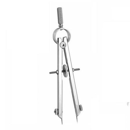 Professionell kompass, set , skolkompass med mittstift för ritkompass, 1 stycke, Silver Sunmostar