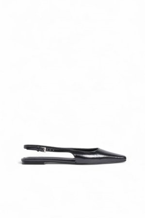 NA-KD Slingback-Ballerinas mit eckiger Spitze - Flache Schuhe - Schwarz - EU 36