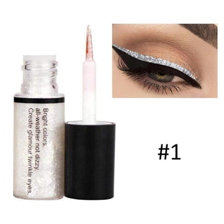 Ögonglitter Kosmetiska Liners Silver Pigment Guld Ros Flytande Färg Eyeliner Glitter