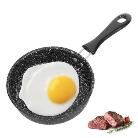 Mini Stekpanna 14cm Diameter Non-Stick Beläggning Induktionsstekpanna Portabel Camping Stekpanna