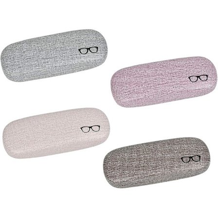Sæt med 4 brilleskaller, beskyttende etui til solbriller med 4 klud