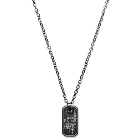 Černý náhrdelník Believe pro muže - Ocelové řetízky