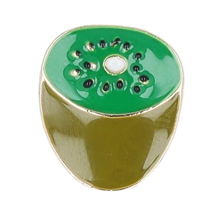 Cap Pins - Grønn Tilbehør - Kiwi Metal Enamel Pin @ Hatstore