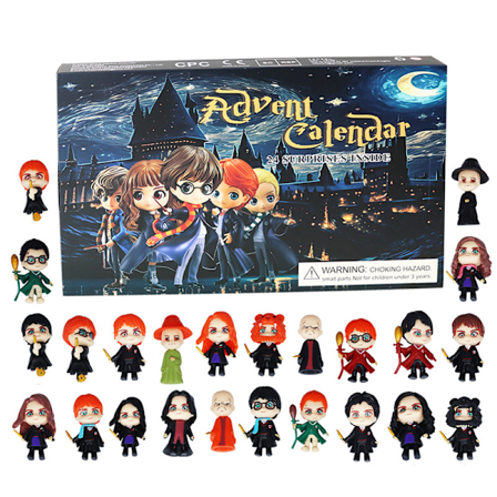 2024 Ny Julekalender Harry Potter Julekalender Julegave Blind Box Hermione, Ron, Draco, Voldemort, Snape og mere.