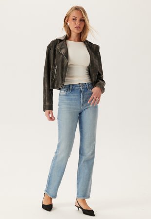 Calvin Klein Jeans - High Rise Straight Lt Cape - Vlq Light Cape - Kläder - - Bubbleroom