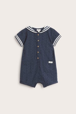 Newbie | Playsuit med sjömanskrage | Mörkblå