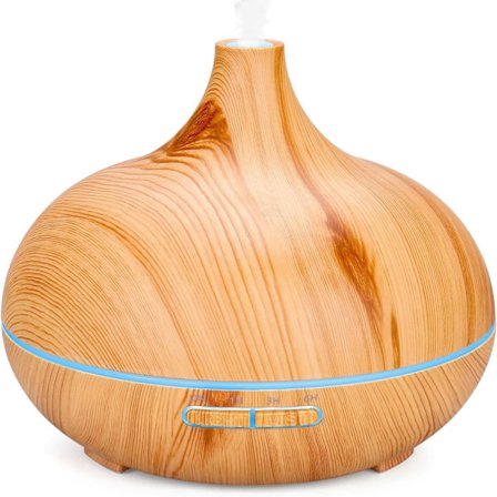 Eterisk oljediffuser 500ml Ultraljud Aromaterapi Luftfuktare, Cool Mist Aromadiffuser, 7 Färg LED-lampor, 4 Timer, Luftfräschare, Luftfuktare