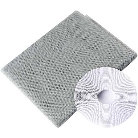 5 kpl (200 x 150 cm, valkoinen) Ikkunaverkko Hyttysverkko Koukkuteipillä, Itsekiinnittyvä Ikkuna Hyttysverkko