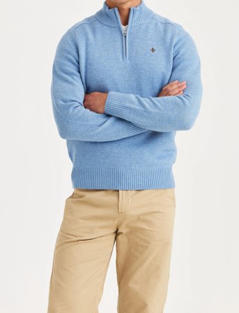 Morris New Hertford Half Zip - Blue - XL