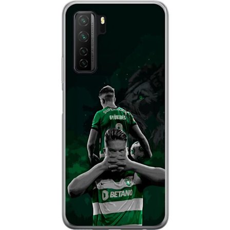 Yhteensopiva Puhelinkuori Huawei P40 lite 5G Neonmotiivi, jossa teksti "Gaming is in my DNA" sinisenä ja punaisena tiiliseinällä, jossa loistava DNA-