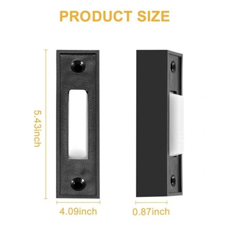 2 stk. Universell Garasjeportåpner Bryter 41A4166 Trykknapp Svart Finish med Hvit Senter