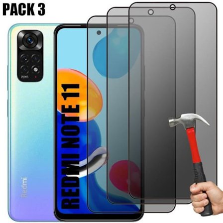 Anti-spion skärmskydd i härdat glas för Xiaomi Redmi Note 11 - paket med 3