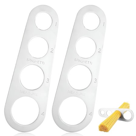 Hull i rustfritt stål spaghetti måler, spaghetti måler linjal, rustfritt stål spaghetti mål, pasta måleverktøy, spaghetti måling